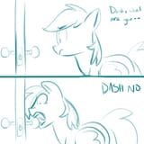 Dash tries to open a door
