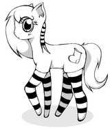 Pony in socks