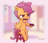 2925012__safe_artist-colon-fipoki_derpibooru+import_scootaloo_pegasus_pony_bangles_female_filly_foal_image_jewelry_lipstick_mobile+phone_necklace_phone