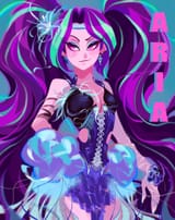 3638478__safe_artist-colon-libbly_libby_aria+blaze_human_equestria+girls_g4_2d_breasts_cleavage_clothes_female_pigtails_solo_thin_twintails