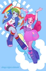330903__safe_artist-colon-rileyav_pinkie+pie_rainbow+dash_equestria+girls_female_lesbian_pinkiedash_shipping