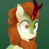 2313769__safe_artist-colon-some_ponu_autumn+blaze_kirin_g4_bust_female_green+background_i27ve+seen+some+shit_portrait_shocked_simple+background_solo_thousand+ya