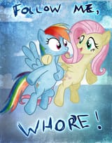 39136__safe_artist-colon-cryptmonkey_fluttershy_rainbow+dash_pegasus_pony_female_mare_vulgar