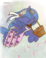 1814051__safe_princess+luna_solo_female_pony_mare_alicorn_cute_cropped_flower_flower+in+hair_lunabetes_basket_wedding_artist-colon-howxu_flower+girl
