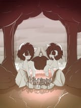 2376068__safe_pony_oc_oc+only_twins_lake_modern+art_artist-colon-an-dash-m_when+you+see+it_oc-colon-reflect+decrypt_oc-colon-abstract+module_pareidol