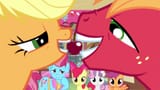 551364__safe_derpibooru+import_edit_edited+screencap_screencap_apple+bloom_applejack_big+macintosh_cup+cake_scootaloo_sweetie+belle_earth+pony_pony_app