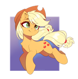 3645061__safe_artist-colon-nnaly_applejack_earth+pony_pony_g4_applejack27s+hat_chest+fluff_cowboy+hat_cute_ear+fluff_female_freckles_gradient+background_hat_jac