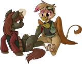 93983__safe_artist-colon-php27_oc_oc+only_oc-colon-double+tap_oc-colon-paharita_griffon_fallout+equestria_fallout+equestria-colon-+anywhere+but+here_fanfic+ar