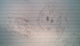 3646194__safe_artist-colon-dhm_oc_oc+only_oc-colon-filly+anon_agony_derp_female_filly_foal_left+handed_lined+paper_monochrome_pain_pencil+drawing_sketch_solo_sp