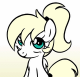 1928293__safe_artist-colon-pestil_oc_oc-colon-luftkrieg_pegasus_pony_animated_aryan_aryan+pony_blinking_blonde_cute_eye+shimmer_female_filly_floppy+ears_foal_gi