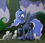 513857__safe_solo_princessluna_spreadwings_wideeyes_raisedhoof_surprised_animals_wolf_artist-colon-239asd
