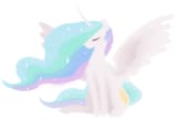 1111575__safe_artist-colon-nobody_princess+celestia_g4_eyes+closed_female_lineless_sitting_solo