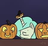 1009862__safe_artist-colon-liracrown_princess+celestia_2spooky_inconspiculestia_jack-dash-o-dash-lantern_pumpkin_seems+legit_simple+background
