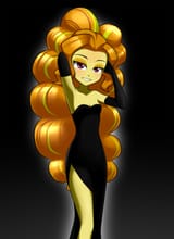 1269022__safe_artist-colon-twilite-dash-sparkleplz_adagio+dazzle_equestria+girls_g4_alternate+clothes_armpits_bedroom+eyes_black+dress_clothes_collaboration_col