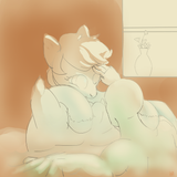 2-10-25 brushing her hair aside