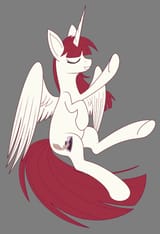 2976533__safe_artist-colon-modera_derpibooruimport_oc_oc-colon-fausticorn_alicorn_pony_eyesclosed_graybackground_image_mspaint_partiallyopenwings