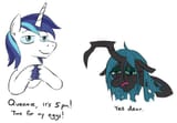 2359251__safe_artist-colon-jargon+scott_queen+chrysalis_shining+armor_changeling_changeling+queen_pony_g4_dick+flattening_drained_duo_female_hooves+together_inf