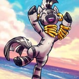 568069__safe_artist-colon-kp-dash-shadowsquirrel_zecora_zebra_g4_beach_cute_eyes+closed_female_happy_open+mouth_solo_water_zecorable