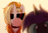 2478326__safe_artist-colon-shinodage_oc_oc-colon-dyx_oc-colon-nyx_unofficial+characters+only_alicorn_pony_bubblegum_female_filly_food_gum_image_photobo