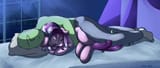 1322944__safe_artist-colon-duop_dash_qoub_starlight+glimmer_oc_oc_colon_anon_bed_clothes_cuddling_cute_ear+fluff_eyes+closed_female_floppy+ears_glimmer