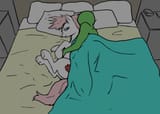 1161081__safe_oc_human_underhoof_oc-colon-anon_snuggling_cuddling_nurse+redheart_spooning_human+on+pony+snuggling