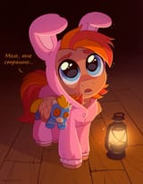 3368503__safe_artist-colon-skysorbett_derpibooru+import_oc_oc-colon-coma_unofficial+characters+only_pegasus_pony_animal+costume_big+eyes_bunny+costume_