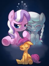 503815__safe_artist-colon-maren_diamond+tiara_scootaloo_silver+spoon_earth+pony_pegasus_pony_flight+to+the+finish_g4_my+little+pony-colon-+friendship+is+magic_