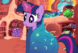2538571__safe_artist-colon-ursamanner_twilight+sparkle_pony_unicorn_animated_bed_blanket_blinking_blurred+background_chocolate_comfy_female_food_gif_golden+oaks