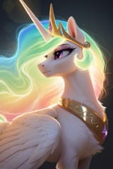 56237__prompter+needed_safe_ai+generated_princess+celestia_alicorn_pony_g4_backlighting_chest+fluff_crown_dark+background_ear+fluff_eyeshadow_female_glowing_g