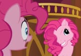 pinkie looks into an alternate timeline