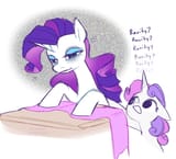 3279290__safe_artist-colon-syrupyyy_derpibooru+import_rarity_sweetie+belle_pony_unicorn_g4_belle+sisters_duo_duo+female_eyeshadow_female_filly_floppy+e