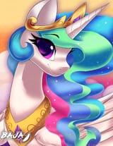 3573821__safe_artist-colon-bajagryphon_manebooru+import_princess+celestia_alicorn_pony_g4_crown_eyebrows_eyebrows+visible+through+hair_female_image_jew