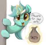 2511836__safe_artist-colon-dotkwa_lyra+heartstrings_pony_unicorn_g4_bag_corner_cute_dialogue_expensive+imported+oats_female_food_herbivore_implied+theft_l-dot-u
