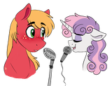 1744233__safe_sweetie+belle_big+macintosh_female_simple+background_male_shipping_transparent+background_blushing_straight_eyes+closed_bust_older_micr