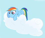 Dash on her cloud