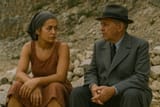 Rita Ora and Enver Hoxha sit down to discuss the day at the quarry
