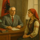 Ava Max meets Enver Hoxha in his office 2