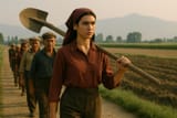 Dua Lipa marches to work