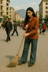 Dua Lipa sweeps the streets of Tirana
