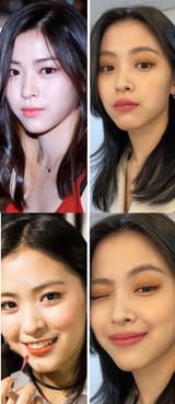 She has moderately full lips with a thin upper lip. I believe Ryujin recently got fillers injected, especially to her upper lips.