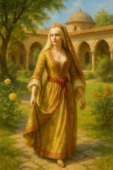 Ava Max strolls through the courtyard