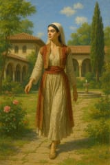 Dua Lipa strolls through the courtyard