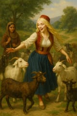 Ava Max sings to the goats