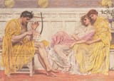Albert Joseph Moore (1841-1893) A Musician - Oil on canvas c.1867