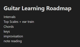Tentative Roadmap