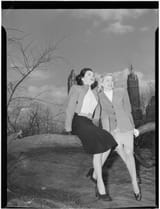 kitty kallen and doris day in central park 1947