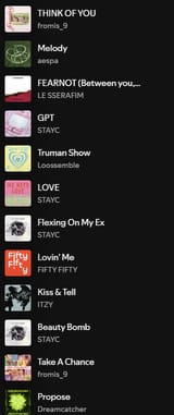 kpop now playing