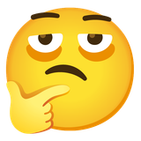 Raccoon eyes think emoji