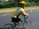 6 foot tall person on a bike