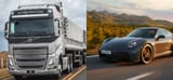 Volvo FH 540 and Porsche Carrera GTS